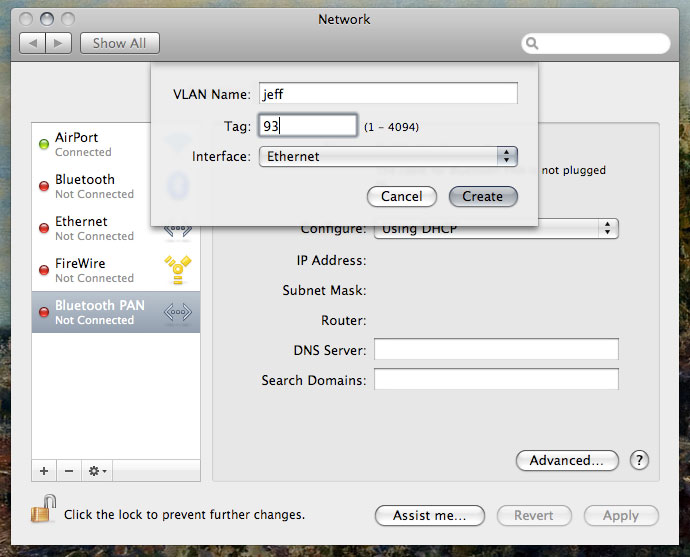 Network Preferences